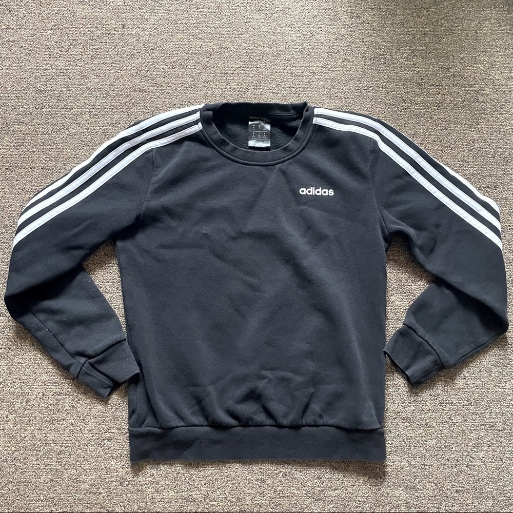 Adidas Black Crew Neck Sweatshirt